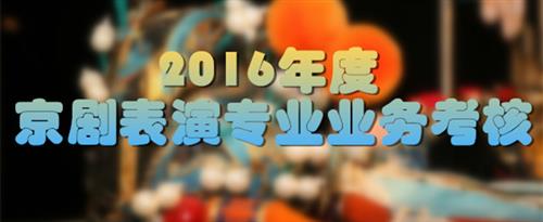 操小女生的骚逼国家京剧院2016年度京剧表演专业业务考...